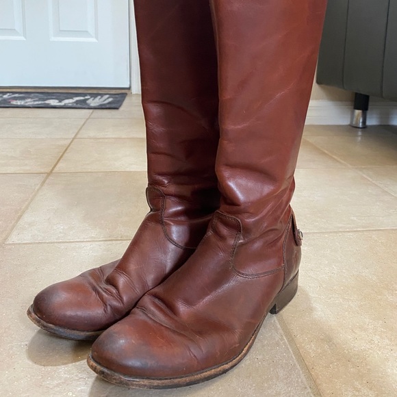 Frye melissa backzip side button riding boot - Picture 3 of 6
